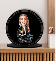 Kişiye Özel Karikatürlü Avuklat Ahşap Plak - Biblo
