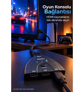 Lexroo HDMI Switch HDR ve YUV 4:4:4 Destekli Seçici