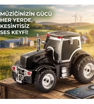 Nostaljik Traktör Figürlü Bluetooth Speaker, Işıklı ve Radyolu Taşınabilir Hoparlör, Çalışma Masası ve Oda İçin Özel Tasarım