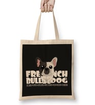 French Bulldog Brindle Pied Dg Big Head 01 Bez Çanta Uzun Saplı