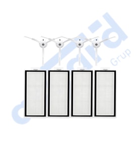 ROBOROCK Q5, Q5+, Q5 PRO,Q5 PRO+ UYUMLU 4 Yan Fırça 4 Filtre PKT-iasgf0000467