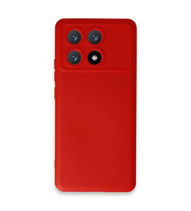 Northcity Xiaomi Poco X6 Pro Kılıf Nano İçi Kadife Silikon - Kırmızı
