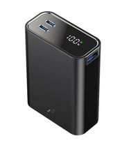 Pw501 20.000 Mah Dijital Göstergeli 2 Adet 45w Type-c Ve 22.5w Usb Çıkışlı Şarj Pd Hızlı Şarj Powerbank - Siyah