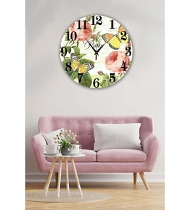Bilge Retro Tasarımlı Duvar Saati 35x35cm (Baskılı)