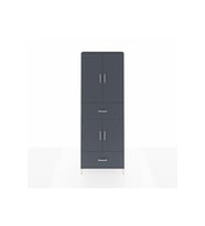 Arges Dolap 5 Raflı 2 Çekmeceli 4 Kapaklı 88x30x243 Antrasit-Antrasit