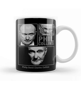 Many Face Phil Collins Kupa Bardak Porselen
