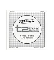 D'Addario T4602 T2 Series Klasik Gitar Tek Teli - 2. Tel Si/B (Aksesuar) Yüksek Yoğunluklu Titanium Materyal, Berrak Ses Sinyali, Dengeli Tansiyon ve Uzun Ömürlü Performans
