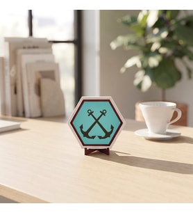 Çapraz Çapa Figürü ile Zenginleştirilmiş Masaüstü Objesi Çalışma Alanınıza Huzur Katan Modern ve Şık Tasarım 10x10 cm