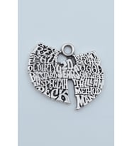 Wu Tang 20 Year  Gümüş Kaplama Kolye Ucu