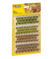 Noch 7013 Tarla Çiçekli Çimen Kümeleri, 6 mm. 52 Adet, 9 mm. 52 Adet, Diorama Malzemesi