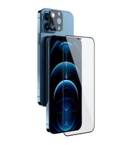 İPhone 12 Pro Max 2İN1 Full Glue Tempered Cam Ekran Koruyucu +Kamera Lens Set-(577 - SSSSSS5257-7
