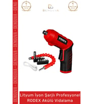 Lityum İyon Şarjlı Profesyonel Kompakt Ergonomik Tasarım RODEX RDX3085 Akülü Vidalama