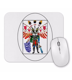 O Circulo Do Cavaleiro De Asas De Fogo Mouse Pad.jpg