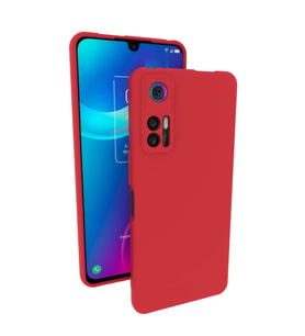 TCL 30 Kılıf Kamera Korumalı Silikon Rubber Arka Kapak (Kırmızı)