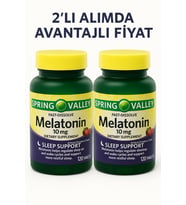 2 adet - SPRİNG VALLEY UYKU DÜZENLEYİCİ - 10 MG 240 Adet - Jet-Lag ve Uyku Sorunlarına Destek -Sleep Support - ORİGİNAL- SKT:12/2027