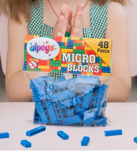 48 Parça Eğitici Mikro Blok (Mavi)
