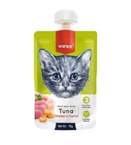 Wanpy Taze Ton Balıklı ve Tavuklu Vitaminli Kedi Et Ezmesi 90 gr X 2 Adet