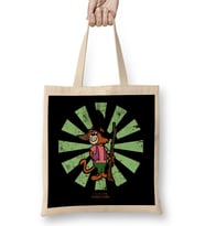 Punkin Puss Retro Japanese Bez Çanta Uzun Saplı
