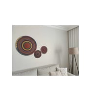 Nemesıa Hasır Duvar Tabağı  Seti_  3'lü set (70 cm - 35 cm - 30 cm)