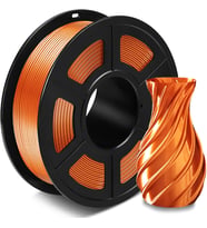 İpek PLA+3D Yazıcı Filamenti, Parlak İpek PLA Plus Filament İpeksi Parlak Yüzeyli 1.75 mm, Pürüzsüz 3D Baskı Kaplaması, Daha Parlak Boyutlu Doğruluk +/- 0.02mm, Daha Parlak İpek Kırmızı Bakır