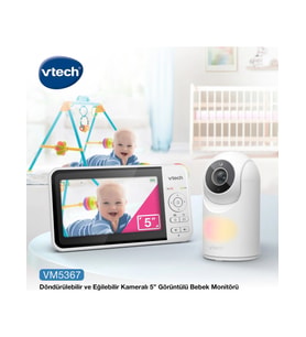 Vtech Döndürülebilir ve Eğilebilir Kameralı 5’’ Görüntülü Bebek Monitörü - VM5367