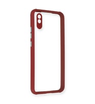 Xiaomi Redmi 9a Kılıf Miami Şeffaf Silikon - Fuşya