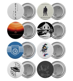 Interstellar Çanta Rozeti Seti 8 Adet Yıldızlararası En Büyük Boy 5.8cm İğneli Broş