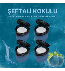 4 Adet 500GR - ŞEFTALİ - Nem Alıcılı Ve Rutubet Giderici Aparat Üçgen (TABLET DAHİL)