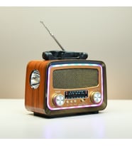 Nostalji Mini Radyo,Led Detaylı Bluetooth Nostaljik Radyo
