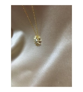 925 Ayar Gümüş Güneş Kolye (Gold)