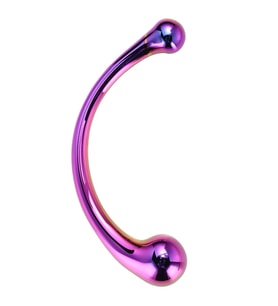 Çift Başlı Lüx Kavisli Cam Dildo