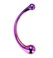 Çift Başlı Lüx Kavisli Cam Dildo