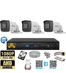 Hikvision 2 MP 3 Kameralı 320 GB HDD Tak Çalıştır Hazır Kamera Seti