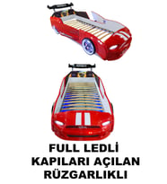 Kırmızı Arabalı Yatak Kapıları Açılan MST GT Full Ledli Rüzgarlıklı