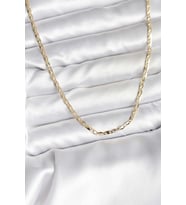 14K Gold Renk Kaplama Ezme Zincir Model CM Kadın Kolye 5886 - GLST7303-3195