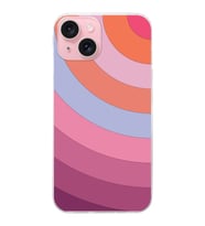 PrintiFy Apple iPhone 15 Uyumlu Renk Cümbüşü F Tasarımlı Slim Fit Şeffaf Silikon Kılıf
