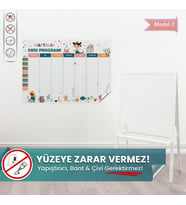 Haftalık Çalışma Ders Programı, Yapışkansız Tutunan Sihirli Akıllı Kağıt, Ders Planlayıcı Çizelgesi