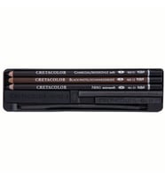 Cretacolor Charcoal Drawing Set Kömür Çizim Seti 8 Parça Metal Kutu (460 08) 