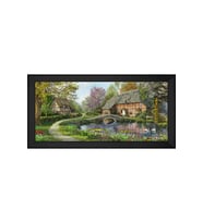 Manzara Temalı Kanvas Tablo 50 x 70 cm Siyah Çerçeve