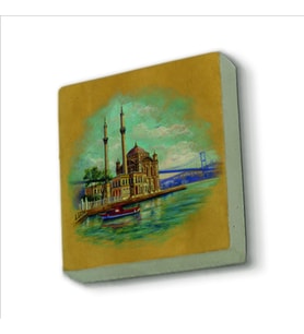 Ortaköy Camii Baskılı Doğaltaş  Magnet(KRT-036)