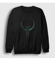 Presmono Unisex Siyah Logo Oyun Quake 2 II Sweatshirt 511301tt