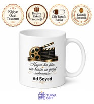 İsme Özel Film Arkadaşım Yazılı Kupa Bardak Hediye Özel Tasarım