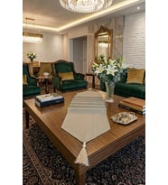 Çizgili Tek Runner, Colber Tek Runner 40x140cm Kahve