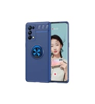 Oppo Reno 5 5G Uyumlu Kılıf Zore Ravel Silikon Kapak (Mavi)