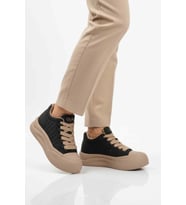 Guja Siyah Bağcıklı Kaymaz Taban Kadın Sneaker Bot 25K426-1 Z