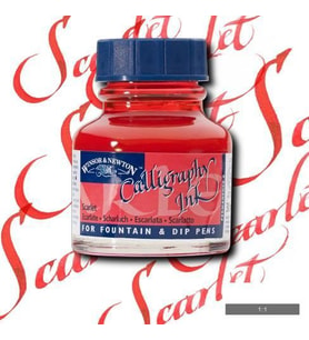 Winsor & Newton Kaligrafi Mürekkebi 30 ml. 601 SCARLET 
