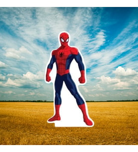 Ayaklı pano Spider Örümcek Adam 34x18 cm Ayakta Duran Örümcek Adam Doğum Günü Masa Dekoru Çocuk Odası Süsü