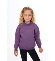 Toontoy Kız Çocuk Nakışlı Sweatshirt (Mor)