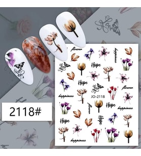Adanil Çiçek Bitki Yazılı Sticker J0-2118