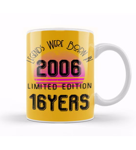 Born In 2006 2006 Birthday Gift   Made, Born in 2006 Gift   16 Year Old Birthday Gift Vintage Style Kupa Bardak Porselen